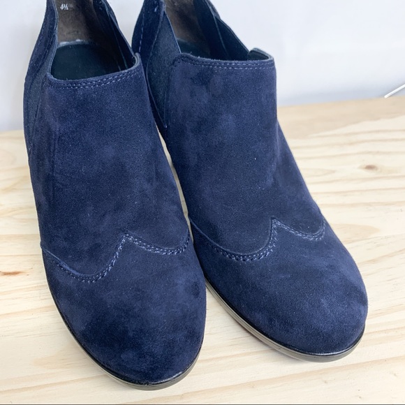 Paul Green Munchen Navy Suede Heels - Picture 6 of 9